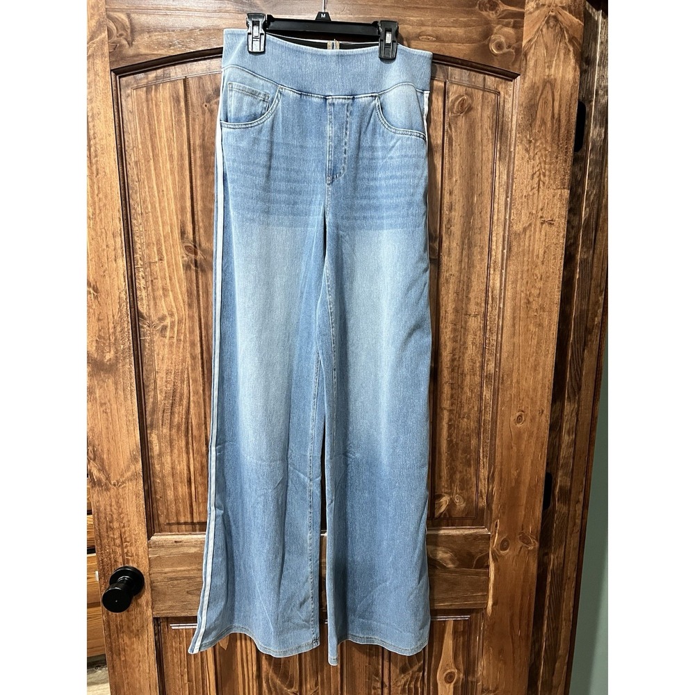 Halara Women's High-Waisted Wide-Leg Pants With Stripe Size Medium Tall